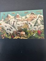 Ansichtskarte Karikatur Berner Oberland, 1910er-Jahre
