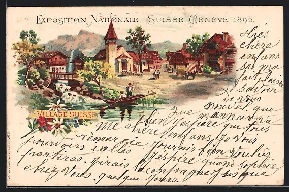 Cartoline postali: Litho Geneve, Exposition Nationale / Aus – Usato da Berlin venduto da bartko-reher