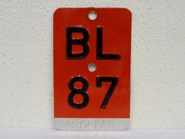 BL 87 VELONUMMER - FAHRRADSCHILD