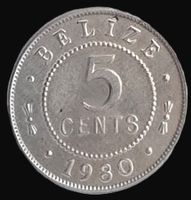 BELIZE 5 CENTS 1980