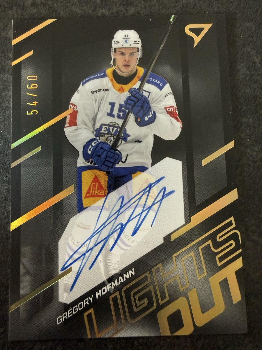 Sportzoo Cartes à collectionner: 54/60 - Grégory Hofmann - Lights Out  – Neuf avec emballage d'origine à Réchy par Leeroy1998