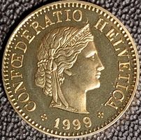 5 Rappen 1999 stgl. / aus Münzsatz