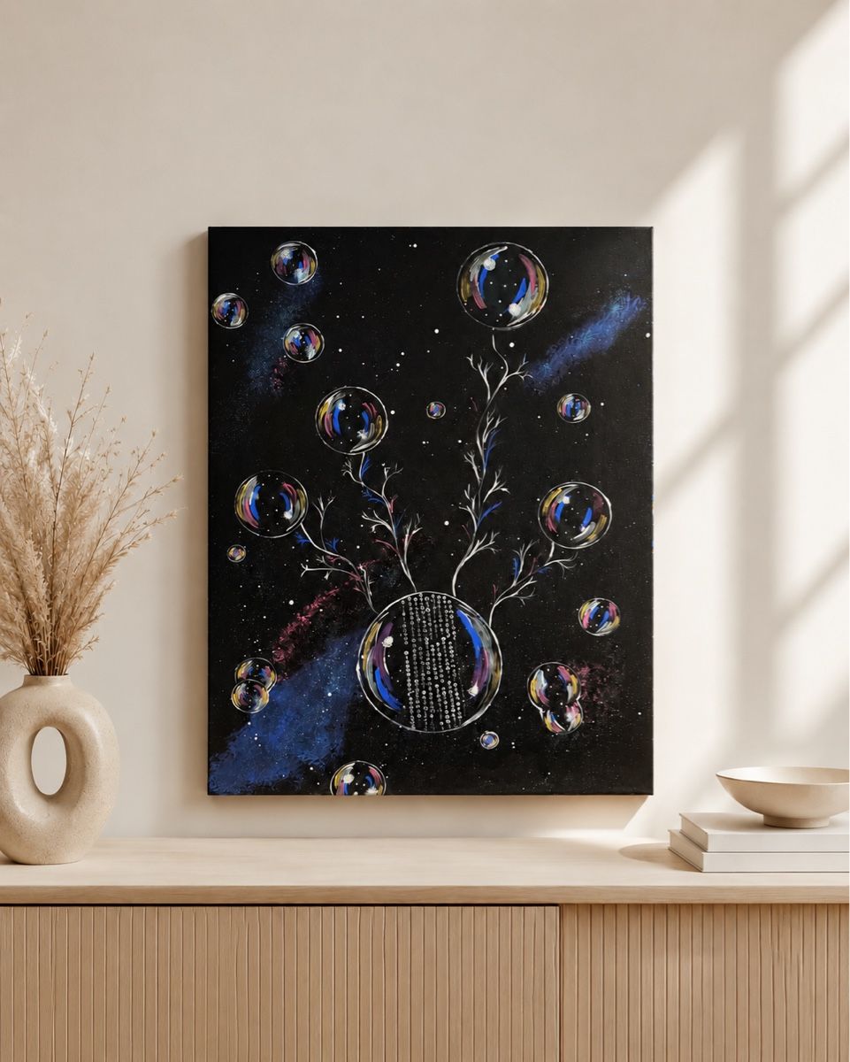 Gemälde: Bubble Code - einzigartiges Bild - Acryl auf Leinwand – Neu und originalverpackt aus Münchwilen TG von rub_2tff