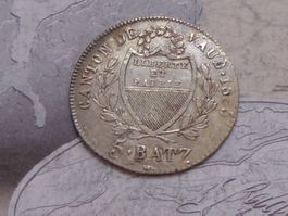 Canton de Vaud 5 Batz (1826-1831) Les Cantons Concordants CH