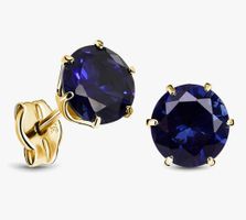 Ohrringe aus gelbgold und Saphir