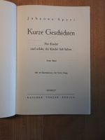 Johanna Spyri: Kurze Geschichten, Erster Band, 1945