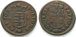 UNGARN Poltura 1706 KB Malkontenten FRANZ RAKOCZY II. Kupfer