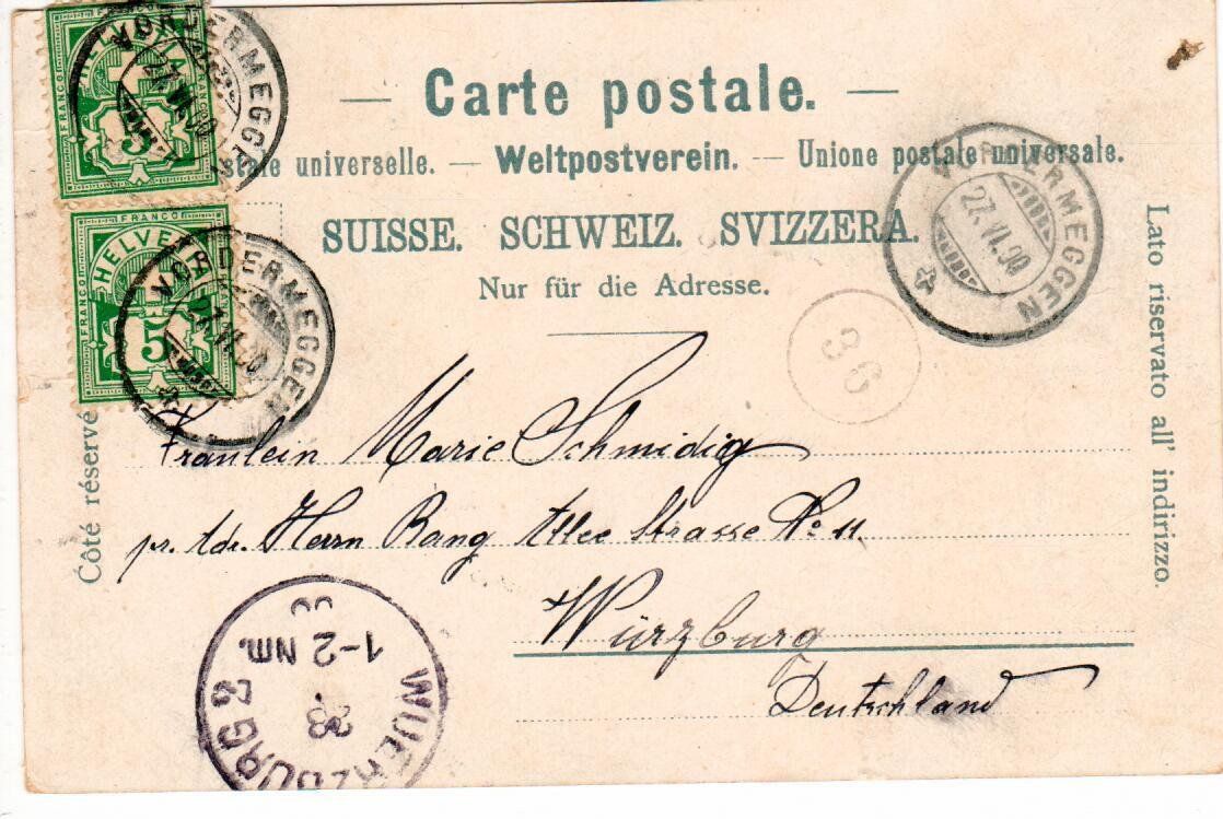 Ansichtskarten: Gruss aus Flüelen 1900 – Gebraucht aus Wolhusen von Curver9 1