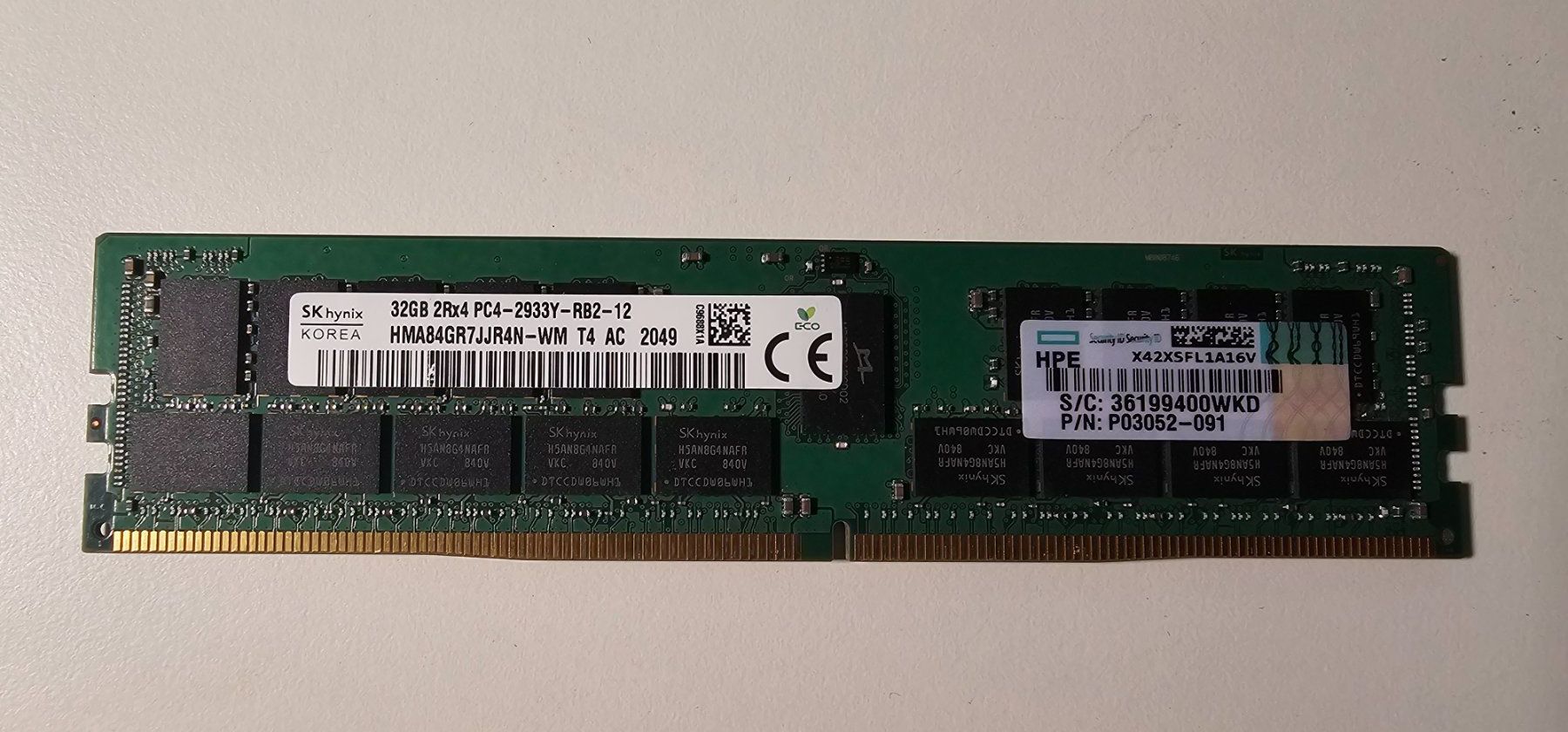 Hewlett Packard Memory / RAM: HPE 32GB DDR4-2933 ECC RDIMM SmartMemory P03052-091 – Gebraucht aus Bichelsee von Rabich