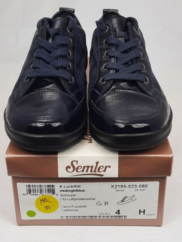 Scarpe da donna: Semler Schnürer Halbschuh Gr. 37 midnightblue Lack/Kilt – Nuovo e nell'imballaggio originale da Seuzach venduto da VT-Collections1 8