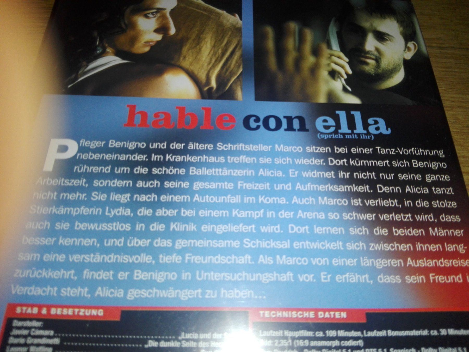 Tutti i DVDs: Hable con ella - Sprich mit Ihr   (Deutsch & Spanisch) – Usato da St. Gallen venduto da elk2020 2