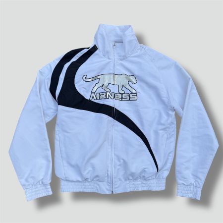Airness silver panther streetwear track jacket y2k 90s (nike