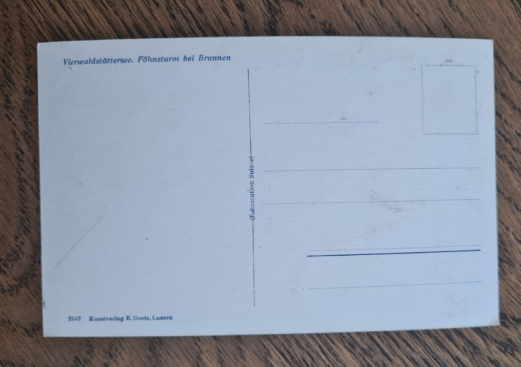 Cartoline postali: Föhnsturm bei Brunnen – Usato da Ebikon venduto da Donar50 2