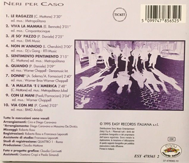 CD: Neri Per Caso - Le Ragazze – Usato da Grüningen venduto da azulverde 1