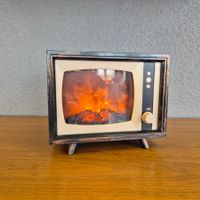 LED Mini Kamin 'Vintage TV' Flammeneffekt Deco Kamin