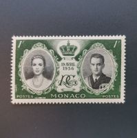Monaco Briefmarke Hochzeit Rainer III / Grace Kelly, 1956 **