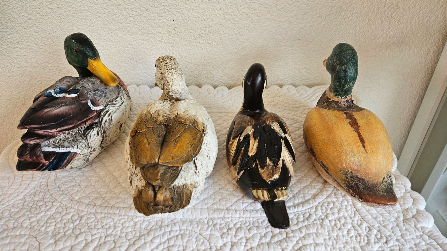 Statuette: 4 Dekorative Enten aus Kunststoff Vintage – Usato da Gossau ZH venduto da Goes05 2