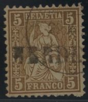 CH - Sitz. Helvetia - Zst. Nr. 30 Stabstempel Herdern LU