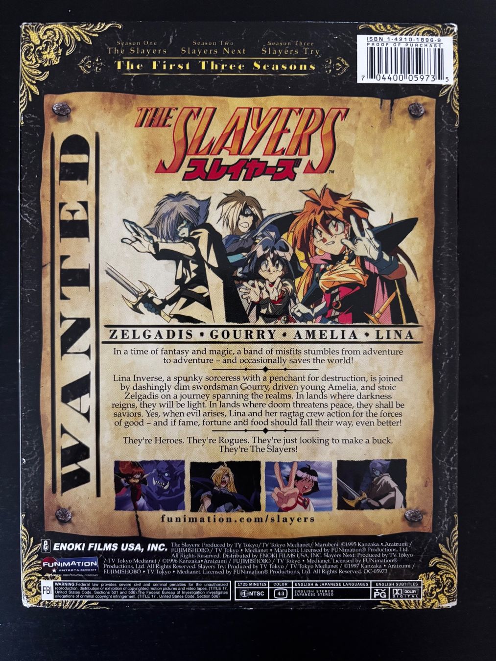 Tutti i DVDs: The Slayers DVD Set Seasons 1-3 New – Nuovo (secondo la descrizione) da Füllinsdorf venduto da MaiiaM 1