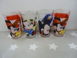 4 Mickey Mouse Gläser