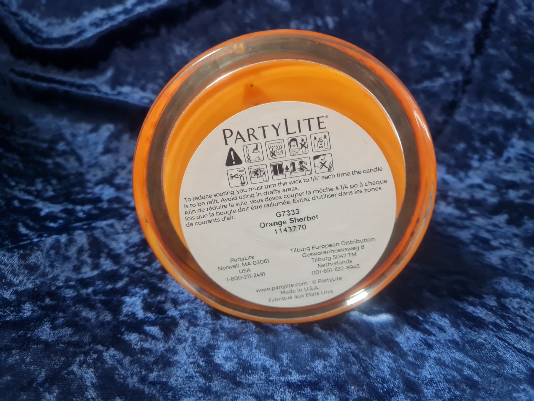 Partylite Candele: PartyLite - 3-Docht-Glas Orangensorbet – Nuovo e nell'imballaggio originale da Othmarsingen venduto da Kleibai 2