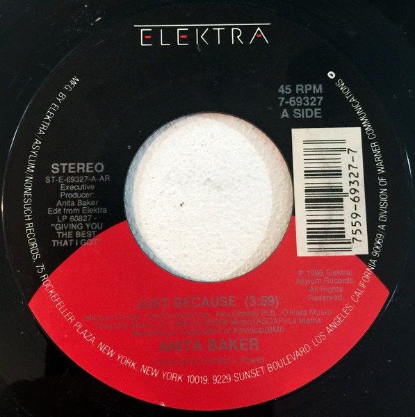 Vinyles: Baker Anita: Just Because 7" – D'occasion à Steinhausen par Vilivinili