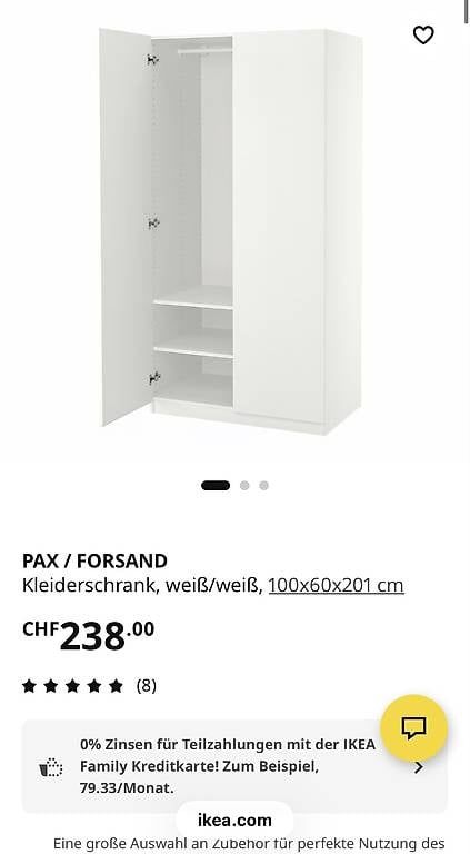 Armadi: Ikea FORSAND / PAX – Usato da Herrliberg venduto da jil_y77h