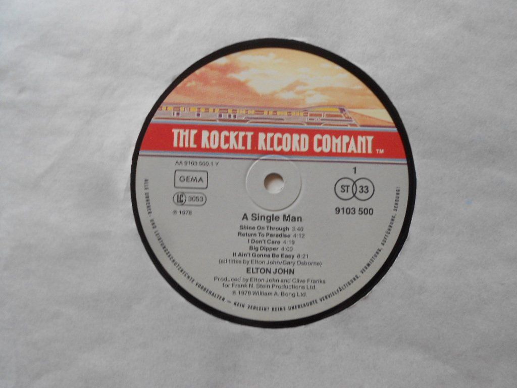 Schallplatten: ELTON JOHN  -  A SINGLE MAN – Gebraucht aus Bex von Giorgiob 3