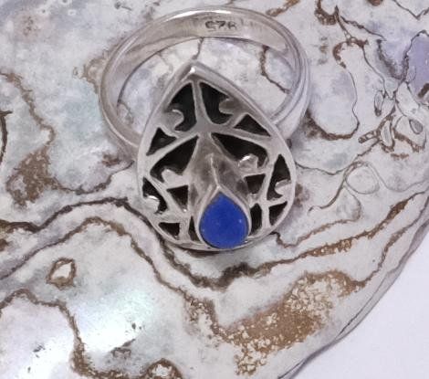Anelli: Silberring Lapislazuli Vintage – Usato da Zürich venduto da Melody2000 1