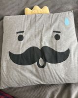 Mustache Pillow with Crown - Decorative and Fun!
