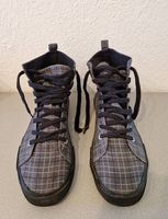 High-Top Canvas Sneakers / Stoffschuhe kariert - Gr. 44