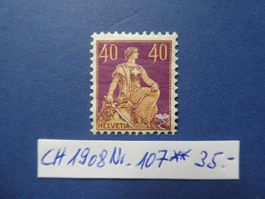 CH 1908 Nr. 107 postfrisch **