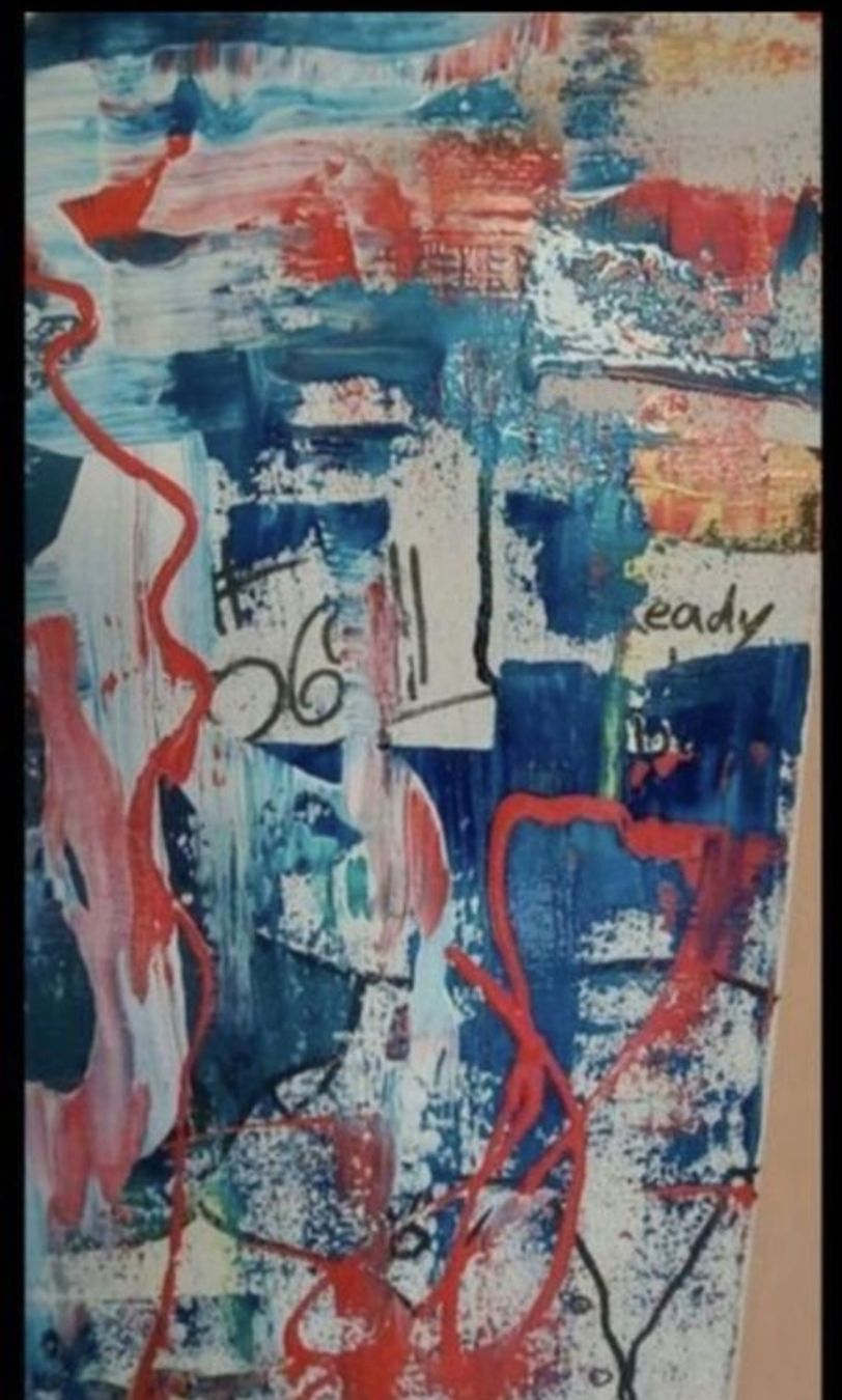 Dipinti: Gemälde Abstrakt Bunt handmade 50×70 – Nuovo (secondo la descrizione) da Riehen venduto da Steinbock1970 3