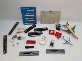 Swissair Konvolut mit 6 Parker, Victorinox, Kent & mehr