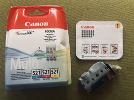 Canon Pixma 521Einzelpatrone CLI-521C/M/Y