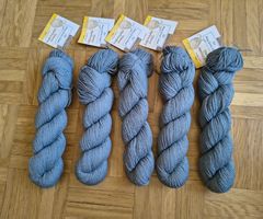 5x Rosy Green zertifizierte Bio Merino Wolle