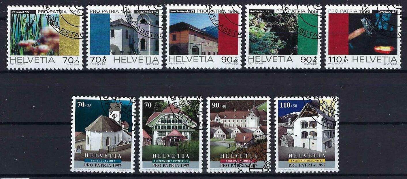 Tutti i francobolli: Pro Patria Serie 1997+1998 mit ET Eckstempel – Usato da Hitzkirch venduto da walti1959