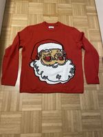 Weihnachtspullover rot mit Samichlaus Motiv Grösse XL