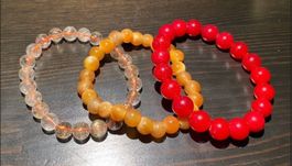 Edelstein Armband - Honig Jade Cherry quartz Rutilquarz 🍯🍒