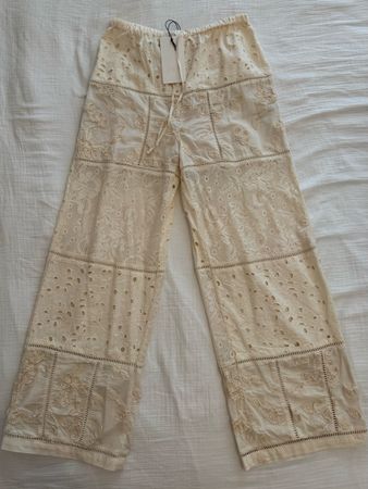 Sommer Hose Zara bestickt Gr. XS