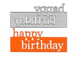 Stanzschablone Nr. 284, happy birthday (Sizzix geeignet)