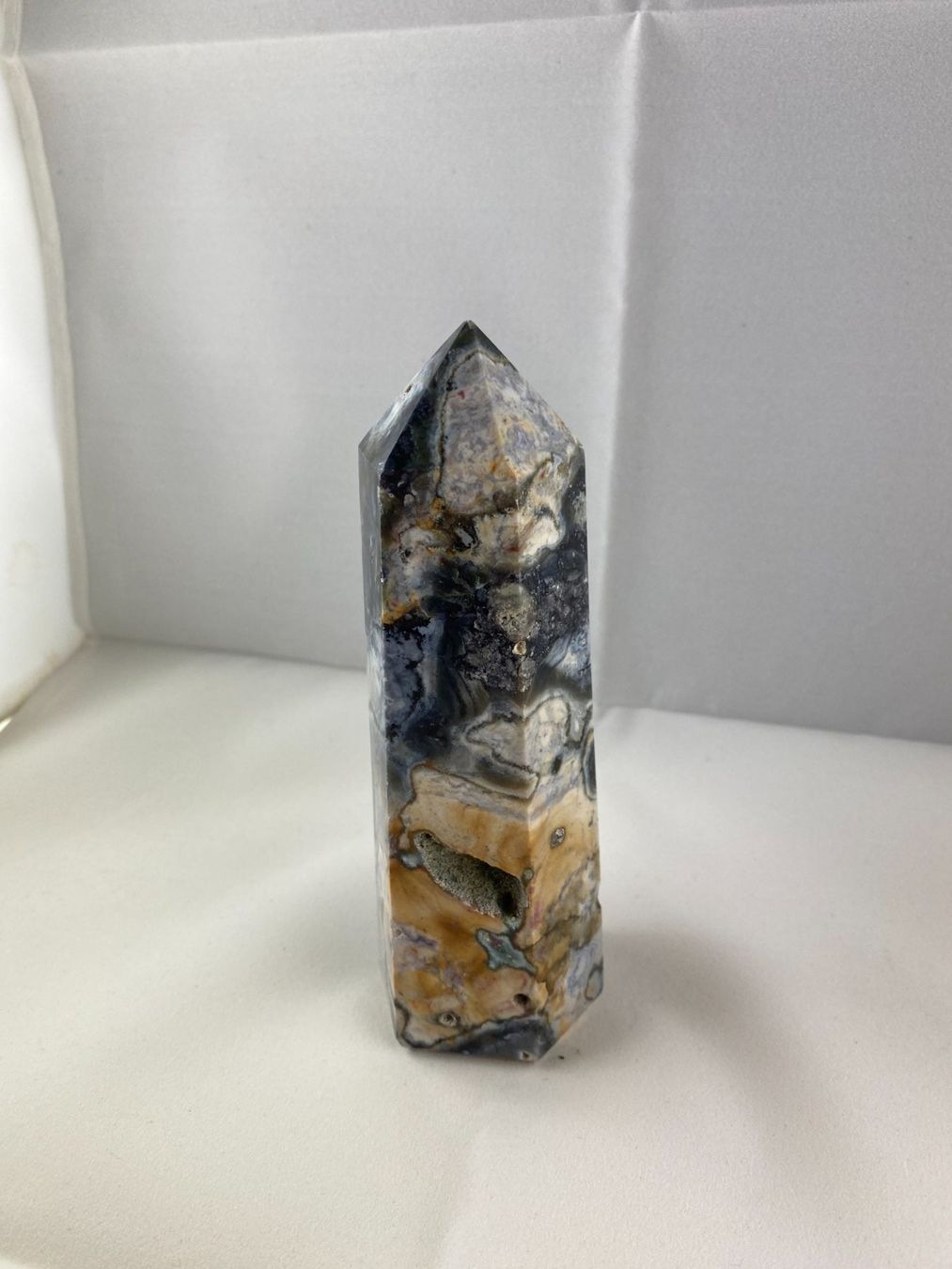 Minerali & Pietre curative: Ocean Jasper 5.1cm 4.3cm 14.5cm 495g – Usato da Schinznach Bad venduto da Prosperos 6
