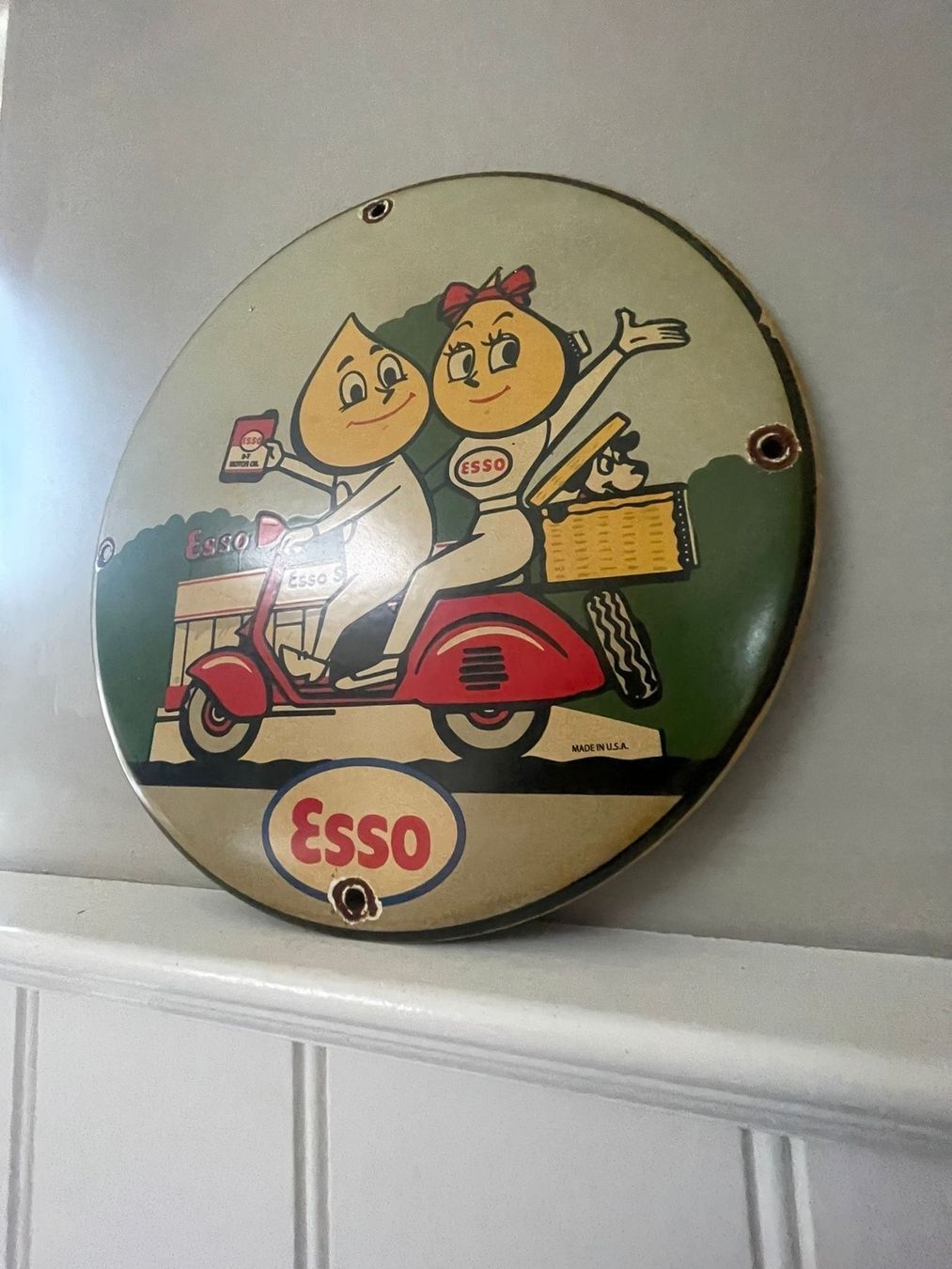 Esso Insegne: Emaille Werbeschild Esso 30cm rund – Usato da Wallenwil venduto da Md111 4