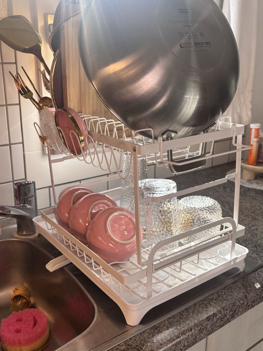 Küchengeräte: White Metal Dish Drying Rack – Gebraucht aus Boll von stellabee 1