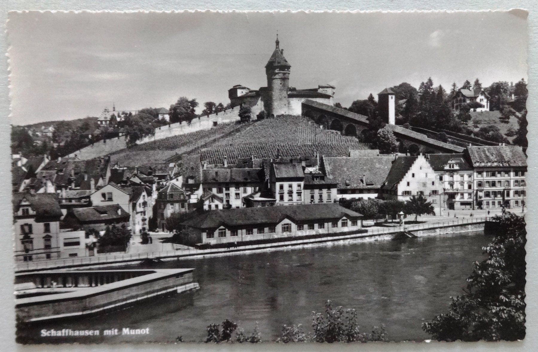 Ansichtskarten: Schaffhausen mit Munot – Gebraucht aus Fétigny von Billy2miny