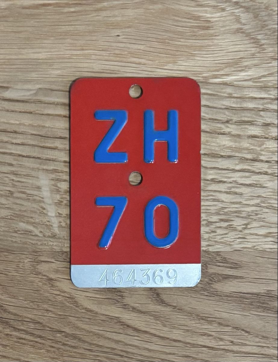 Tutte le decorazioni: Zürich bicycle plate - 1970 – Usato da Kilchberg ZH venduto da ben_pc68