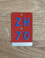 Zürich bicycle plate - 1970