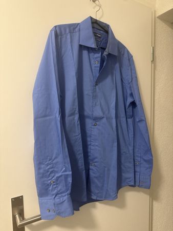 Herrenhemd Charles Vögele blau Grösse 41/42