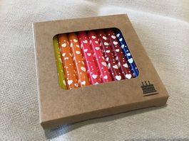 Geburtstagskerzen mit Herzen, bunt, neu & original!