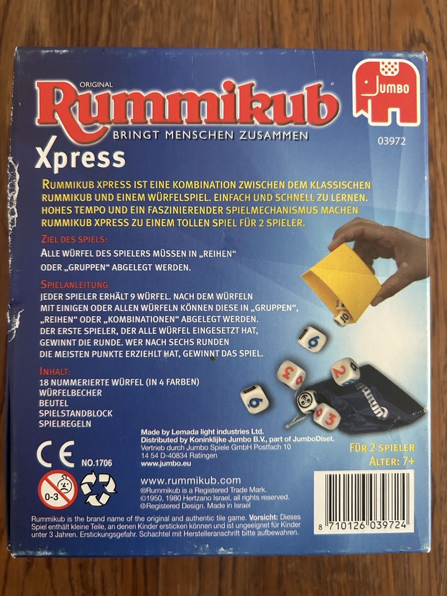 Giochi: Rummikub Xpress Würfelspiel gebraucht – Usato da Wolhusen venduto da eve_m6cg 2